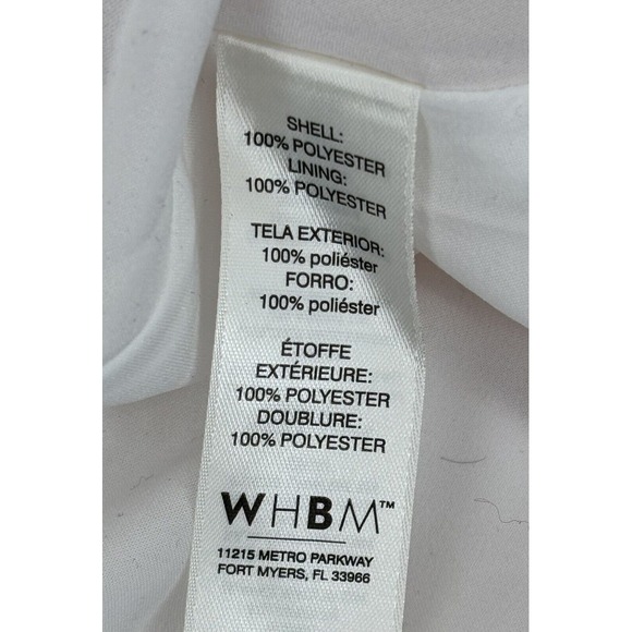 White House Black Market Faux Wrap Ruffle Dress Size 4 Eyelet Floral Roccoco NWT - Picture 8 of 8